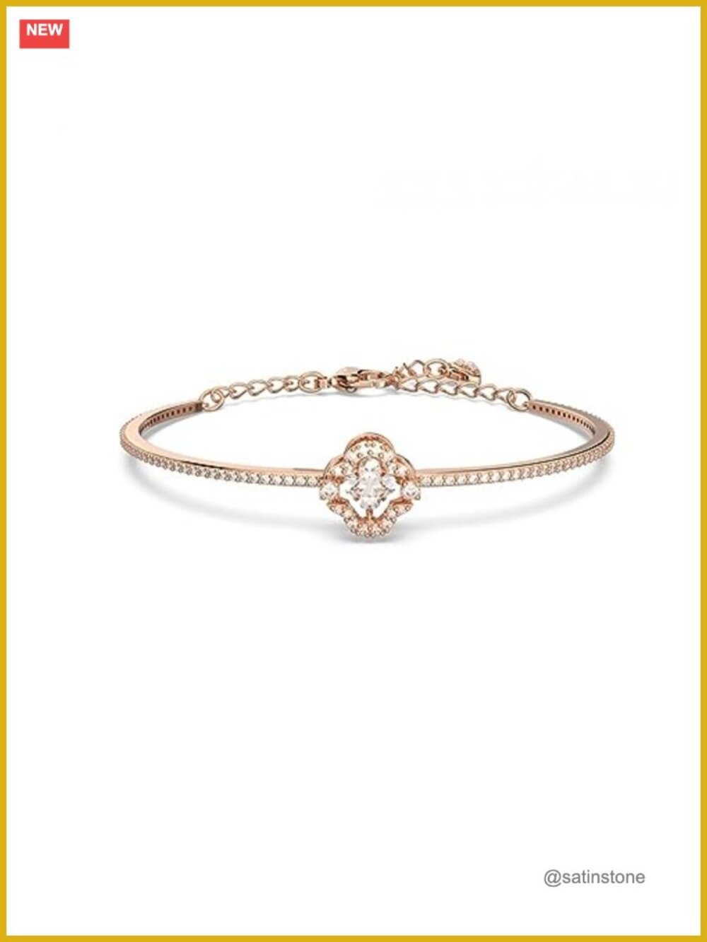 Swarovski Sparkling Dance Bangle Rose Gold-Tone Plated Crystal Bracelet